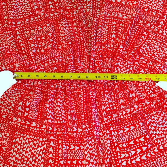 Victoria’s Secret Robe Red Heart Tie Front Short Kimono Sleeve Size One Size New - Picture 8 of 14
